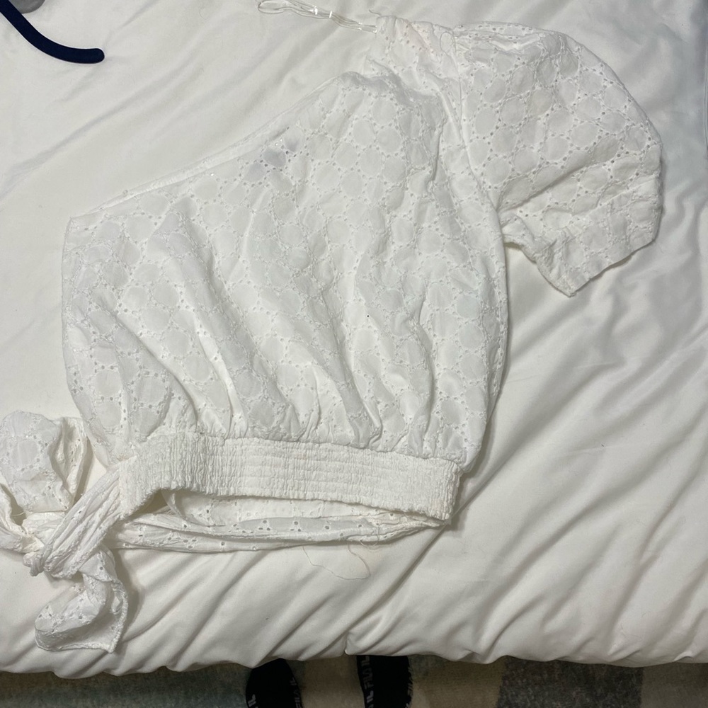 Cropped off the shoulder top